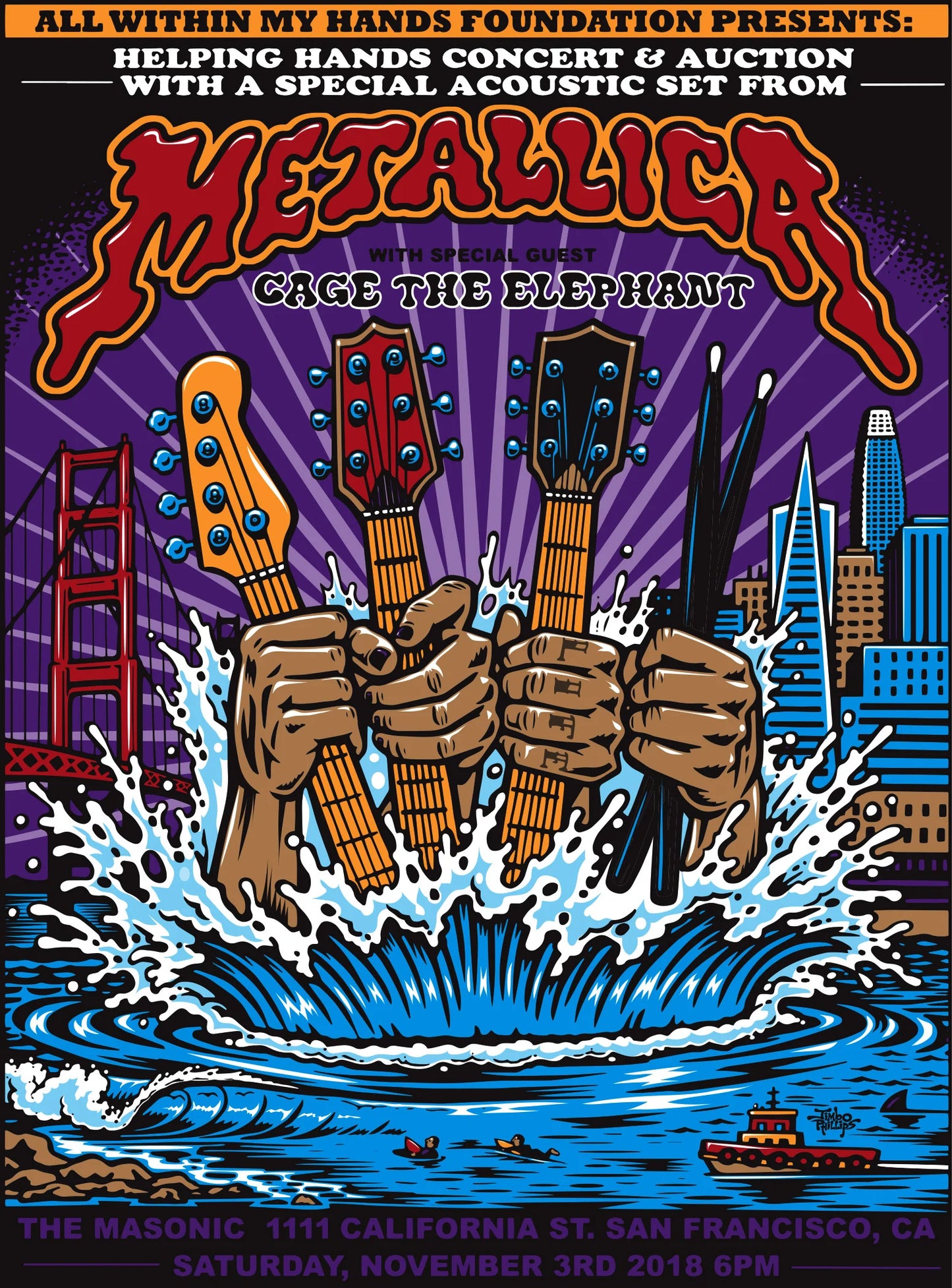 Poster Metallica "TOUR CAGE THE ELEPHANT"